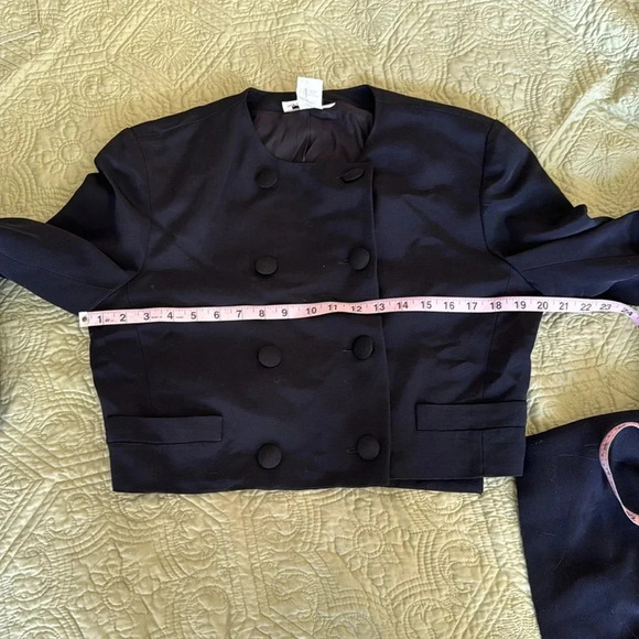 Vintage luxury suit set / tuxedo style George’s Rech strapless dress w/ jacket - Picture 8 of 16